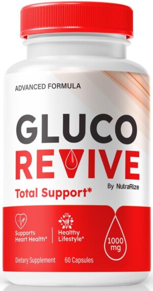 Frasco NutraRize Gluco Revive cápsulas para circulación