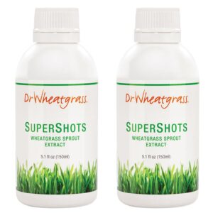 Botellas Dr Wheatgrass Supershots extracto concentrado natural