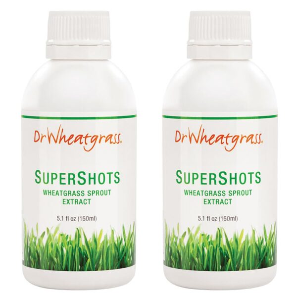 Botellas Dr Wheatgrass Supershots extracto concentrado natural