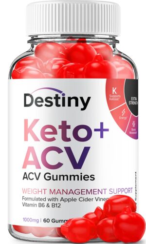 Frasco gomitas Destiny Keto ACV para control de peso 60 unidades