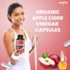 Detalle cápsulas suplemento vinagre de manzana vegano