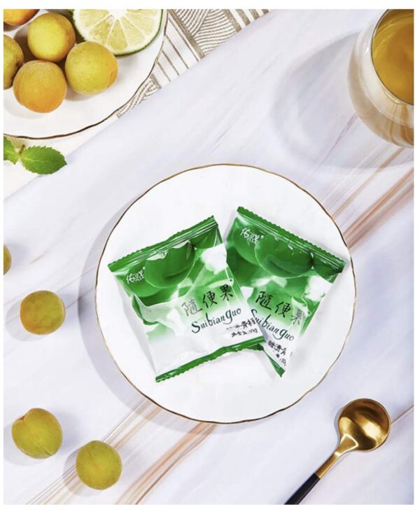 Ciruelas verdes japonesas fermentadas 90 días caja y bolsitas