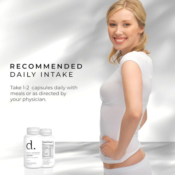 Presentación frontal pastillas diuréticas AQUOE 60 cápsulas