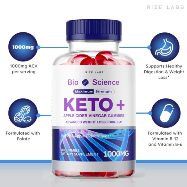 Gummies Bio Science Keto ACV con vinagre de sidra y keto avanzada