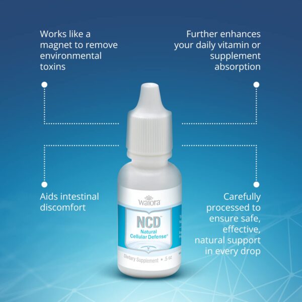 Suplemento de limpieza Waiora NCD gotas naturales en frasco