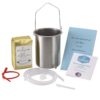 Kit enema café acero inoxidable Purelife USA con cubeta y manguera