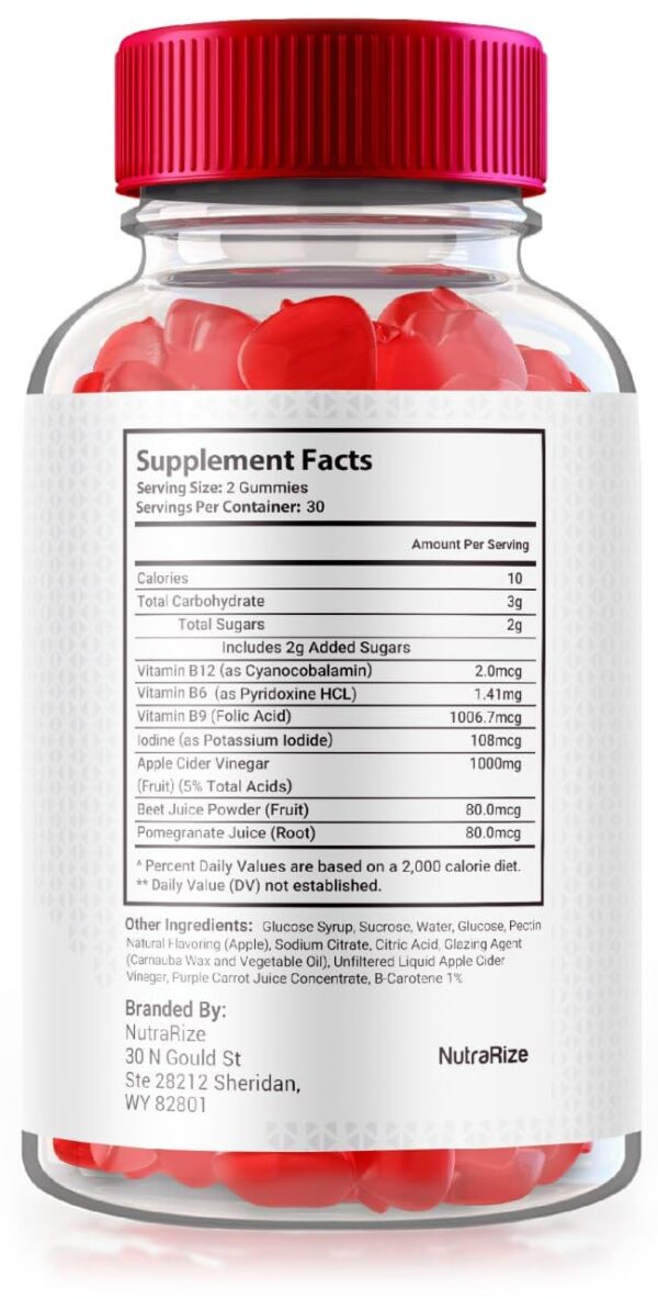 Frasco de gomitas X10 Boost Keto ACV para cetosis y energía