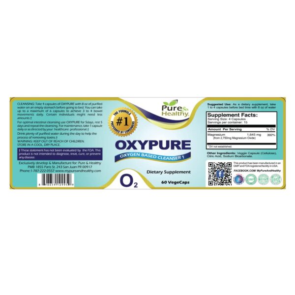 Pure & Healthy Oxypure con óxido de magnesio y bicarbonato
