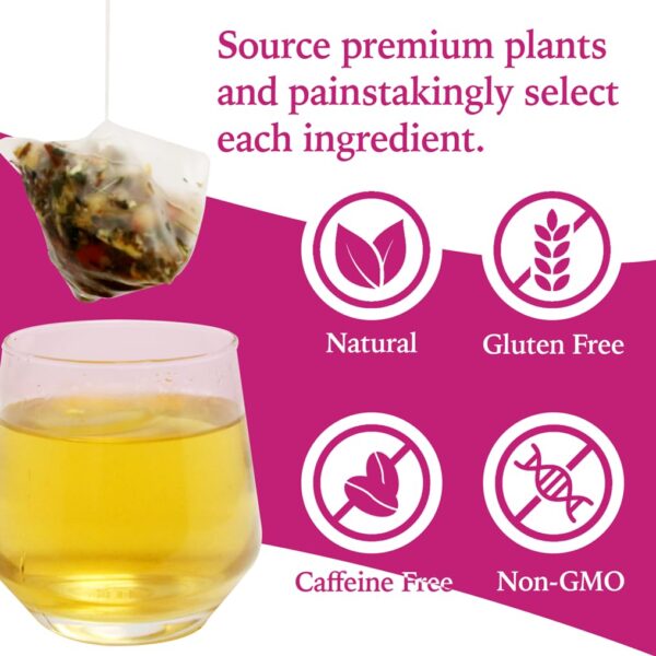 Taza con té de hierbas LEAFROOT para ciclo menstrual y fertilidad