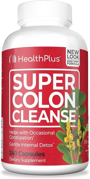 Health Plus Super Colon Cleanse cápsulas para limpieza intestinal 500 mg