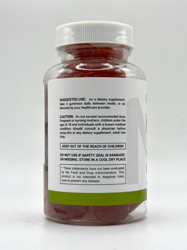 Gomitas naturales Clean Core Keto ACV frasco close-up