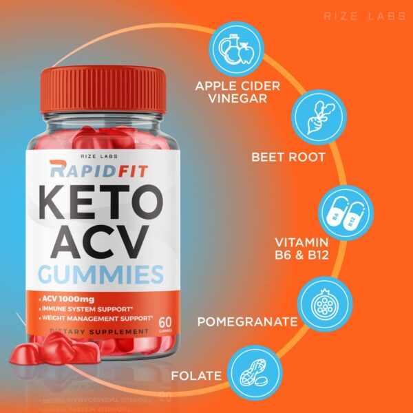 Gomitas keto RapidFit con ingredientes naturales