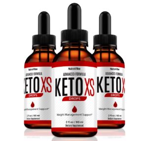 Botellas de gotas Keto XS naturales en paquete de tres