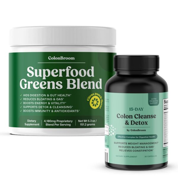 ColonBroom frasco con etiqueta frontal