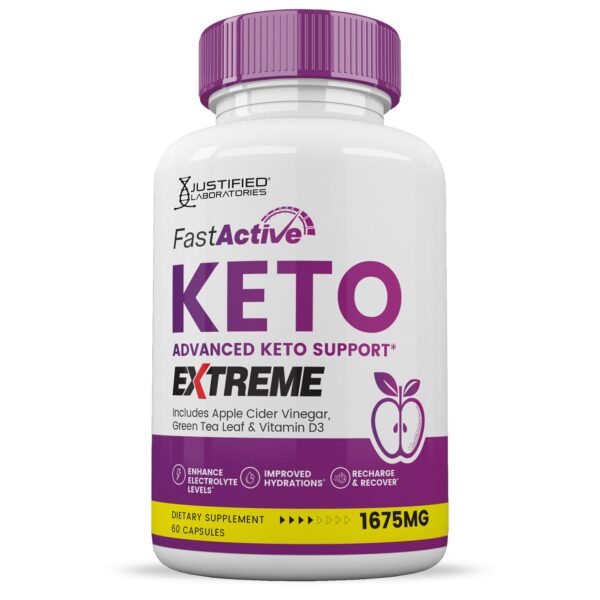 Etiqueta trasera Fast Active Keto ACV Extreme para uso diario