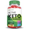 Etiqueta nutricional gomitas Active Keto ACV con ingredientes y beneficios