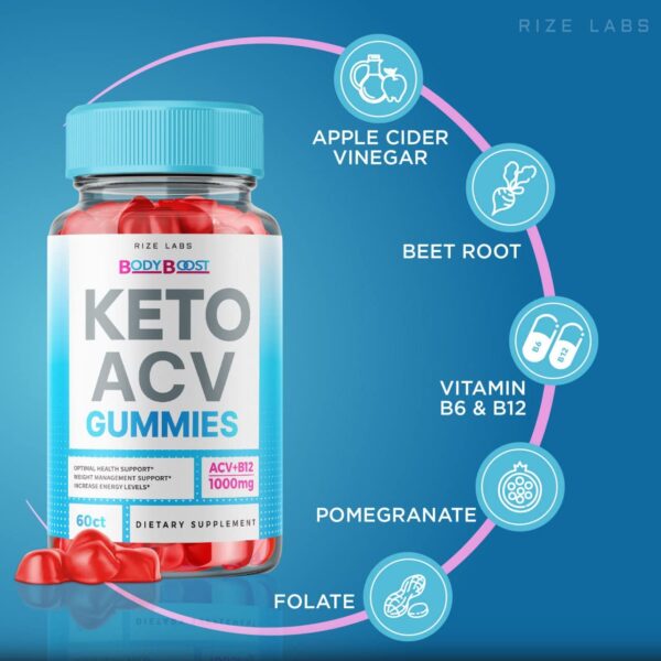Suplemento Body Boost Keto ACV para reducir apetito y grasa abdominal