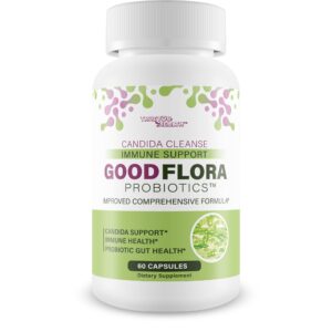 Frasco de probióticos Good Flora para limpieza de cándida