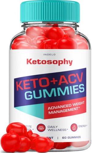 Gomitas KetoSophy Keto ACV en frasco para pérdida de peso
