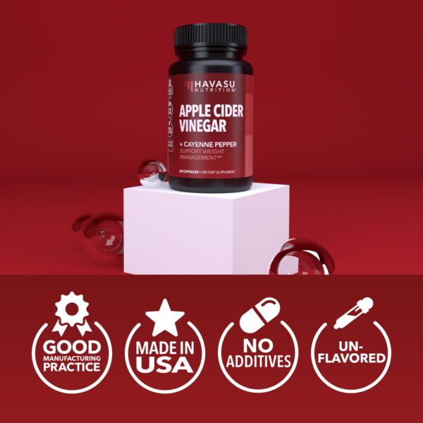 Vinagre de sidra manzana digestivo y pimienta en cápsulas