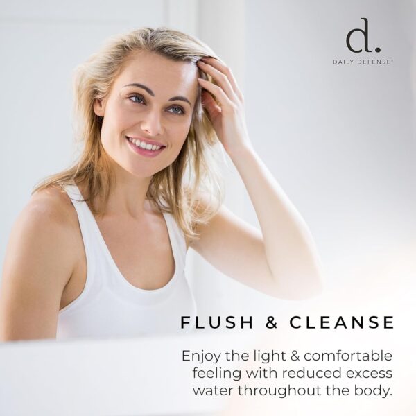 Detalle cápsulas AQUOE fórmula diurética Daily Defense