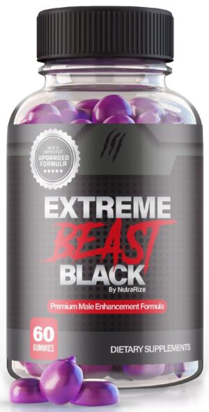Paquete gomitas Extreme Beast Black suplemento masculino 60 unidades