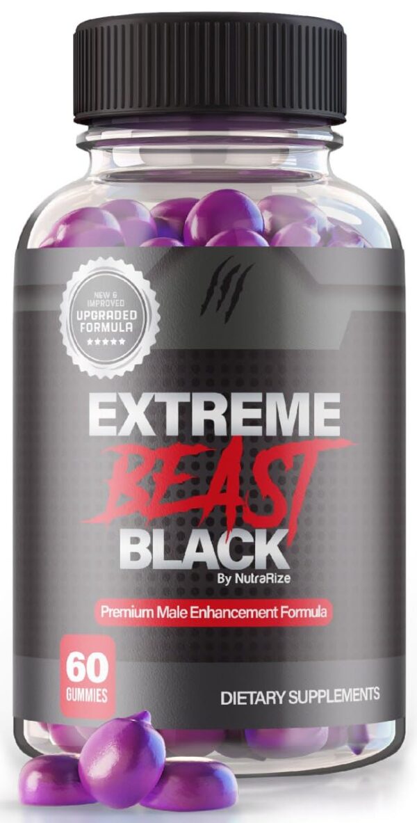 Paquete gomitas Extreme Beast Black suplemento masculino 60 unidades