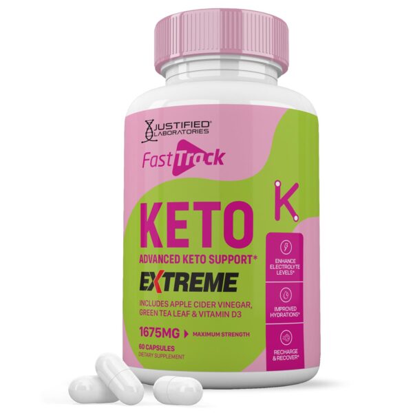 Fast Track Keto ACV Extreme botella con 120 cápsulas para keto