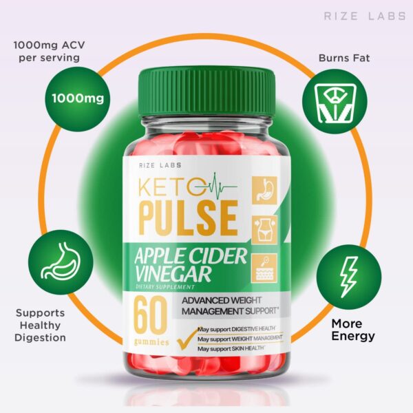 Suplemento Keto Pulse ACV fórmula avanzada 60 gomitas