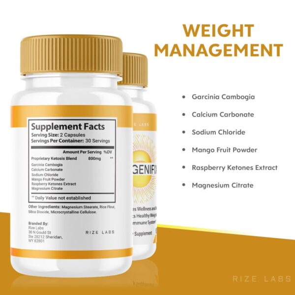 Suplemento de cápsulas Progenifix control hambre natural