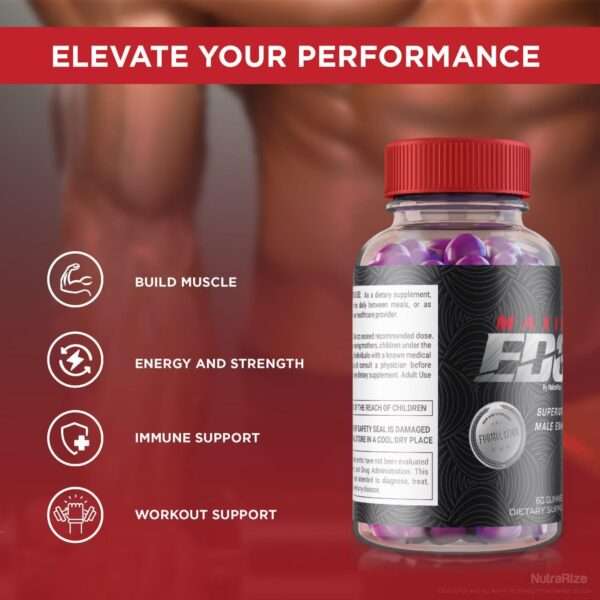 Detalle productos gomitas Maximum Edge bienestar diario