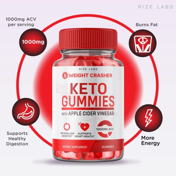 Paquete doble gomitas Keto Weight Crasher con vinagre de sidra de manzana
