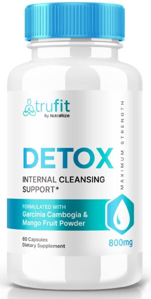Frasco de cápsulas Trufit Keto para detox y limpieza interna