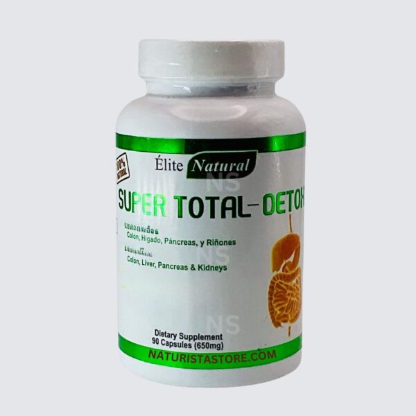 Elite Natural Suplemento Detox Total 90 Cápsulas 650mg