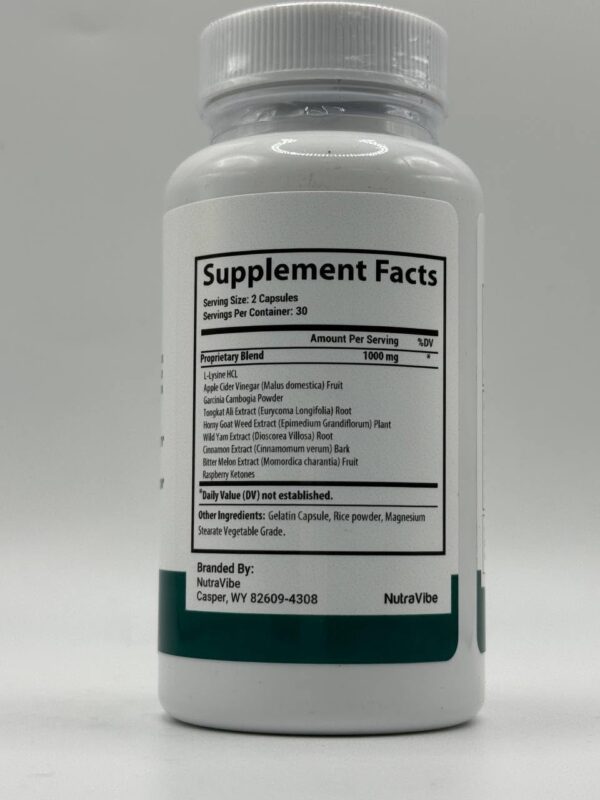 Version 1.0.0 Etiqueta de NutraVibe Healthy Flow Cleanse detalles