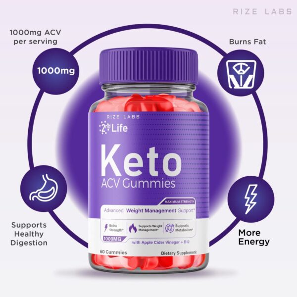 Paquete múltiple de gomitas 2nd Life Keto ACV para peso