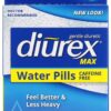 Diurex Max Tabletas sin cafeína para retención de agua y hinchazón