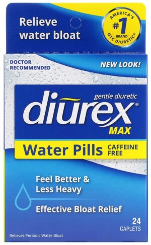 Diurex Max Tabletas sin cafeína para retención de agua y hinchazón