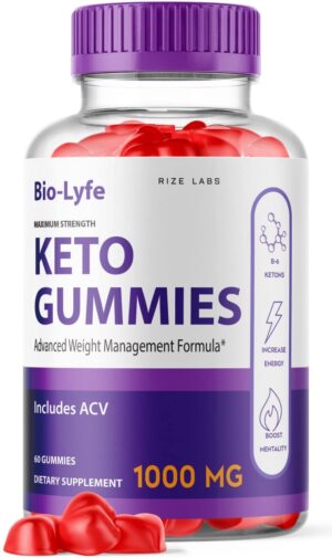rize labs BioLyfe Keto gomitas vinagre de sidra manzana 60 unidades