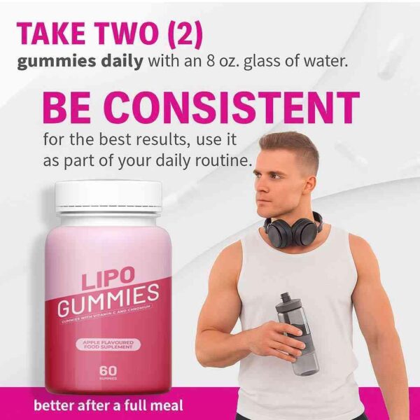 Producto Lipo Gummies con 60 gomas naturales