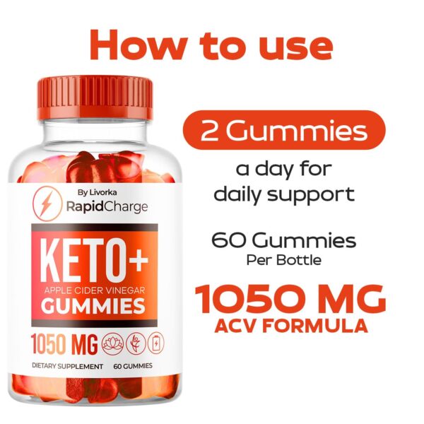 Suplemento LIVORKA Rapid Charge Keto gominolas con vinagre de manzana