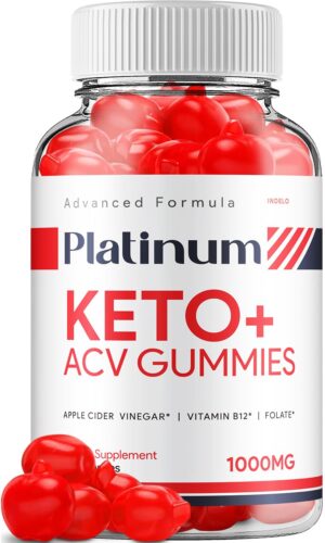 Gomitas Platinum Keto ACV frasco con vinagre de sidra