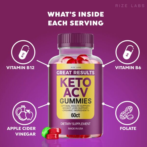 rize labs gomitas avance keto ACV suplemento dietético