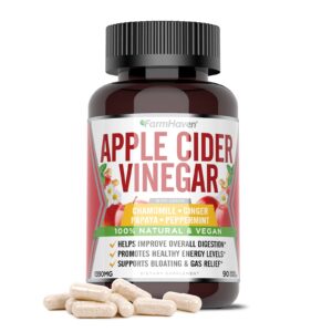 FarmHaven cápsulas vinagre sidra manzana con madre 1390mg