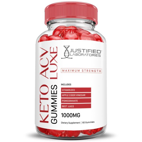 Envase gomitas Luxe Keto ACV con vitamina B12