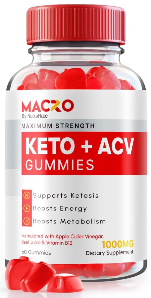 Gomitas Macro Keto ACV para pérdida de peso 60 unidades paquete