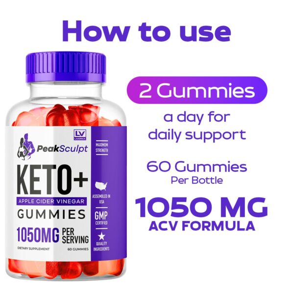 Gomitas keto Peak Sculpt con ACV paquete múltiple