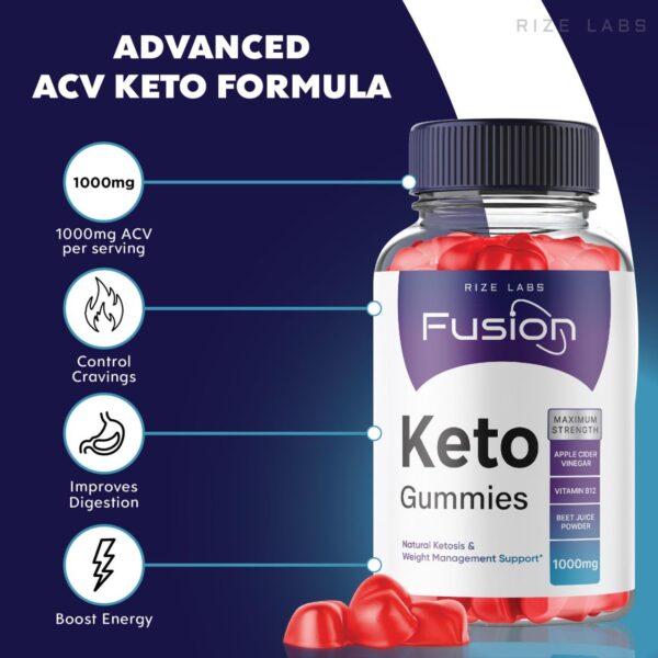 Envase gomitas Keto Fusion ACV control apetito 180 piezas