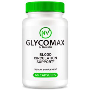 NutraVibe GlycoMax cápsulas caja frontal salud general y circulación