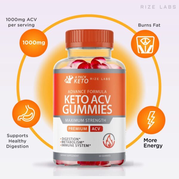 Gomitas keto avanzadas con vinagre de manzana rize labs